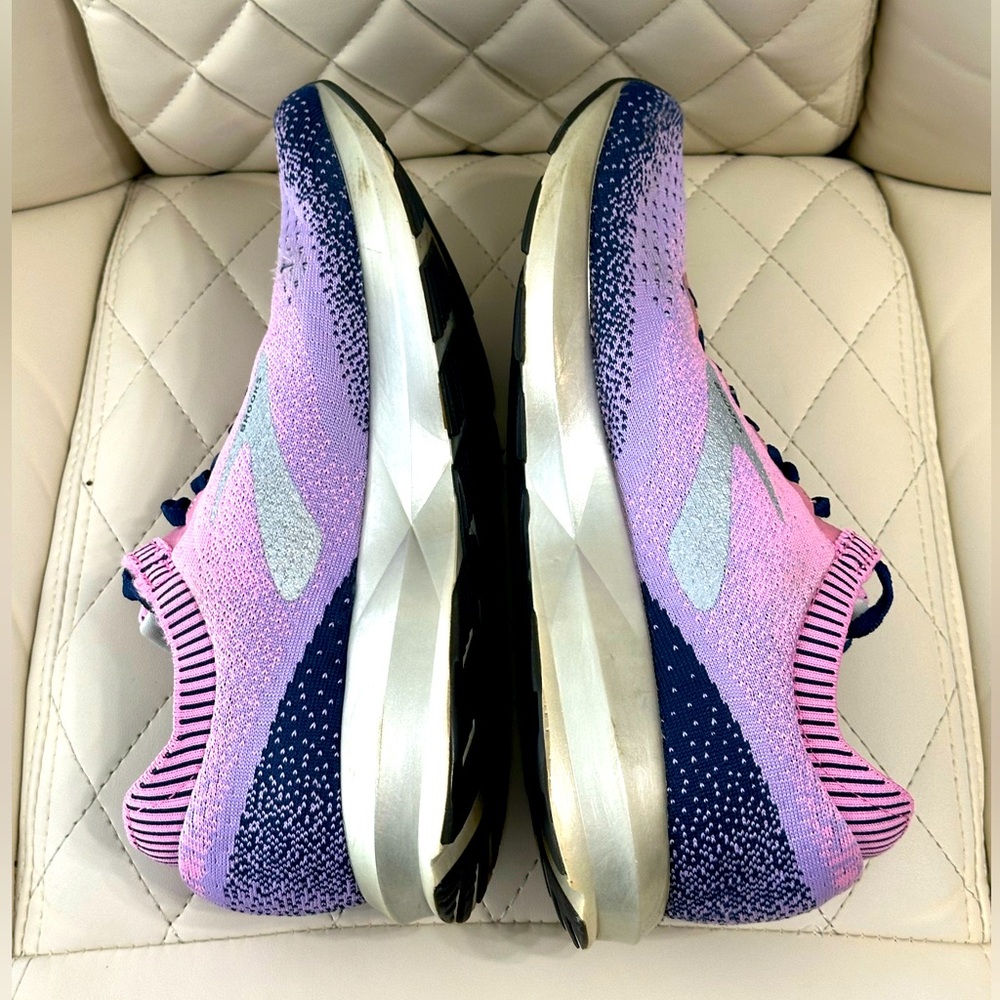 Brooks Women's Purple Pink Knit Running Shoes - Picture 6 of 12